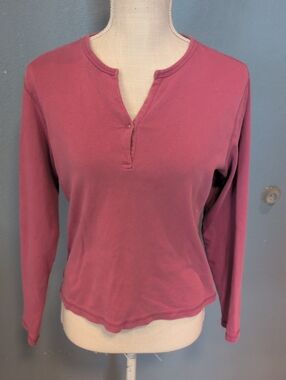 Cherokee Vintage 90's Pink Cropped 100% Cotton Ribbed Knit Top Balletcore Coquet
